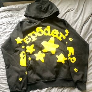 Black Hoodie with Yellow Star Design